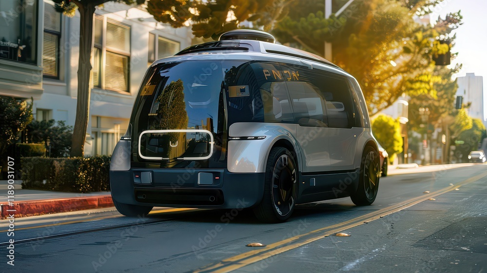 Naklejka premium EV manufacturers and companies involved in autonomous driving technology 