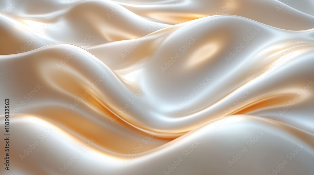 Fototapeta premium Abstract Background - Flowing Golden Silk Cloth