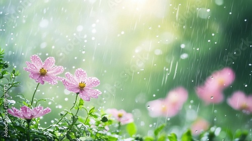 Beautiful flower blooming scenery in spring