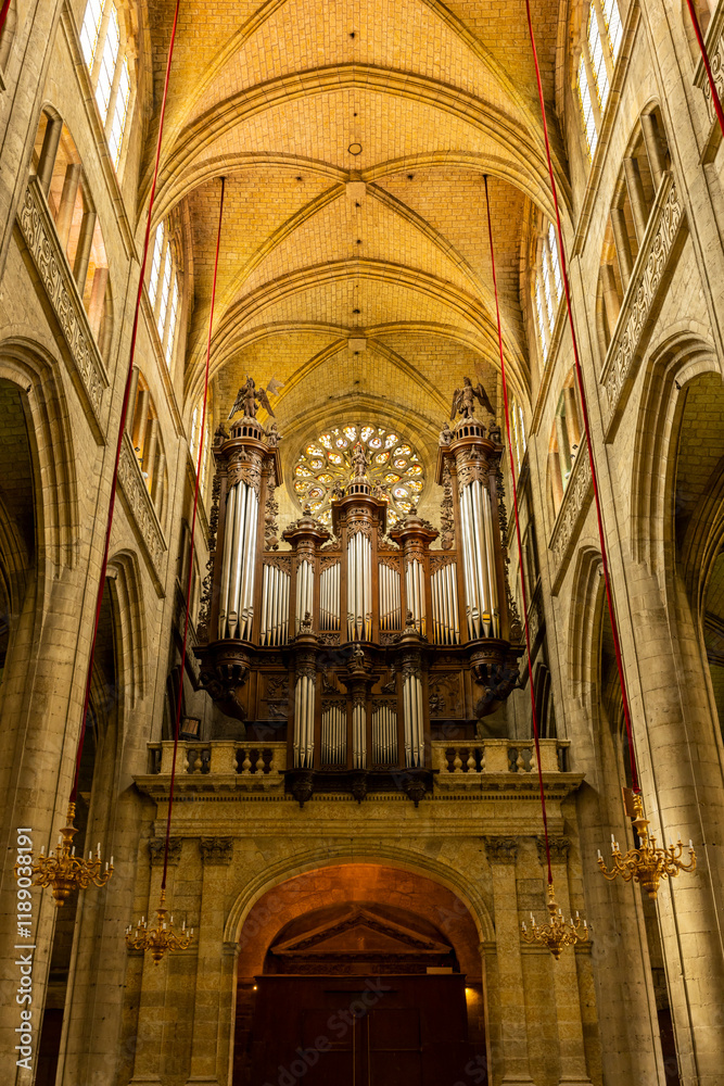 Naklejka premium Auch Cathedral (Cathedrale Sainte-Marie d Auch), UNESCO site, Midi-Pyrenees, France