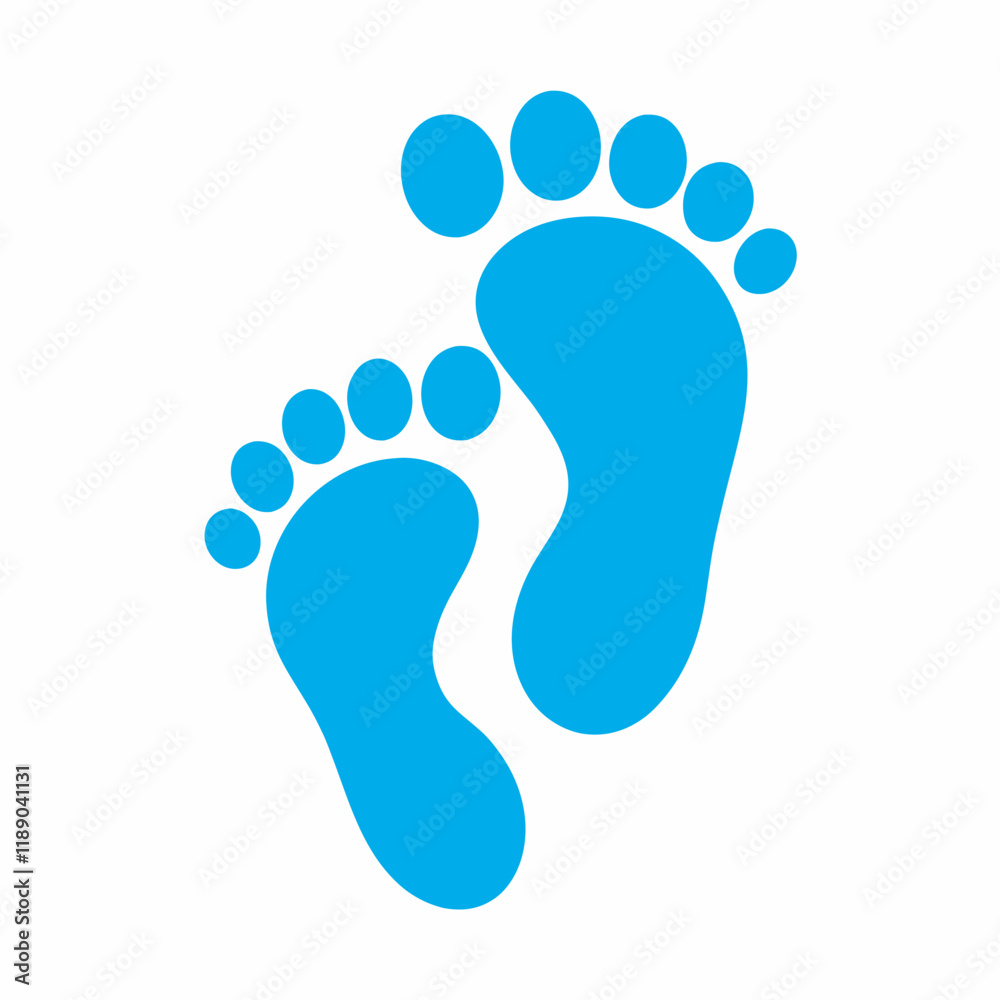 Human footprint collection isolated on background Vector illustration Human footprint collection isolated on background Vector illustration