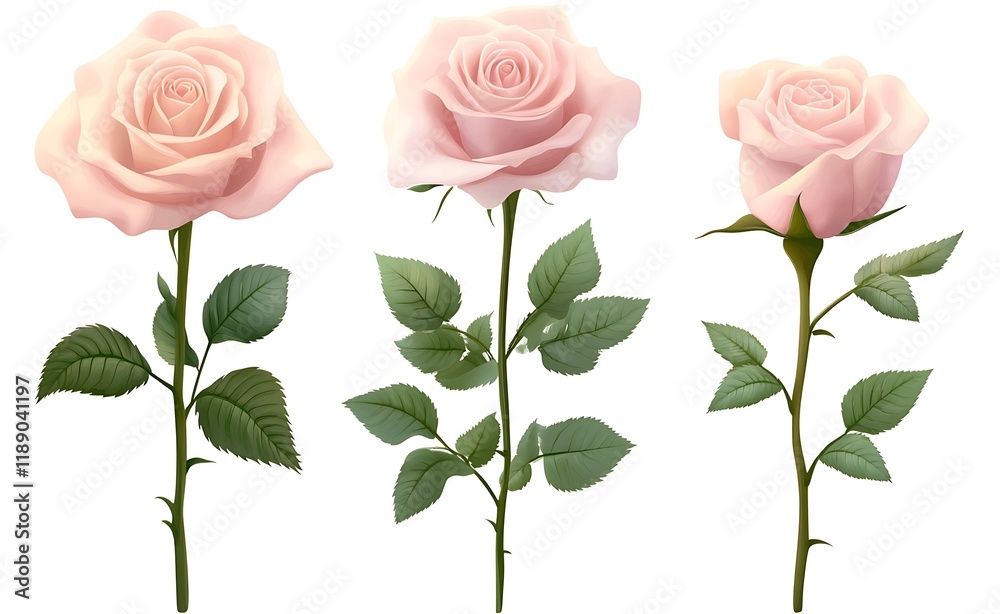 bouquet of roses isolated on white