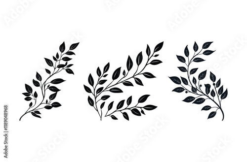 Leaf Vector Silhouette Design