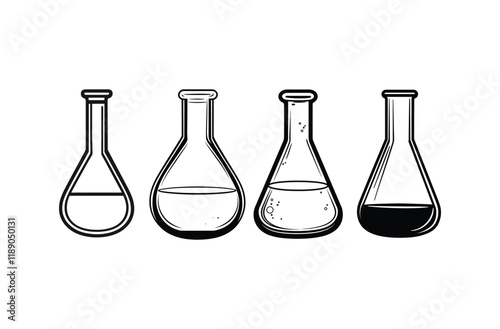 Tubes with liquid Vector Silhouette Design