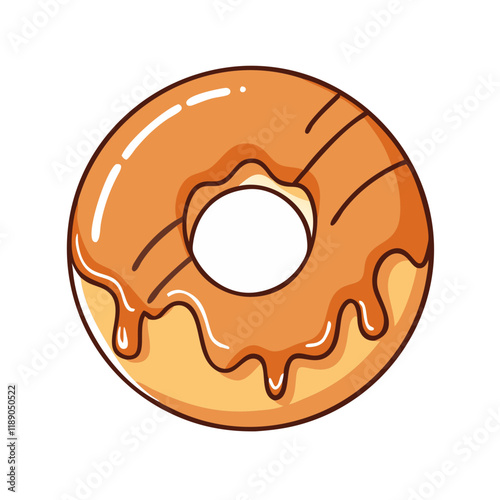 doughnut with caramel drizzle icon