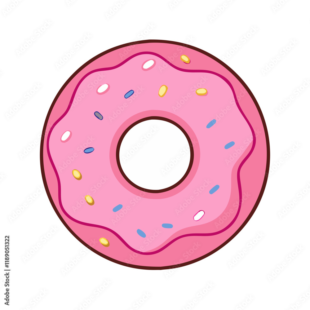 pink frosted doughnut vector icon, pink frosted doughnut vector illustration - simple illustration of pink frosted doughnut, perfect for logos,and pink frosted doughnut -themed designs. pink frosted doughnut vector icon, pink frosted doughnut vector illustration - simple illustration of pink frosted doughnut, perfect for logos,and pink frosted doughnut -themed designs.