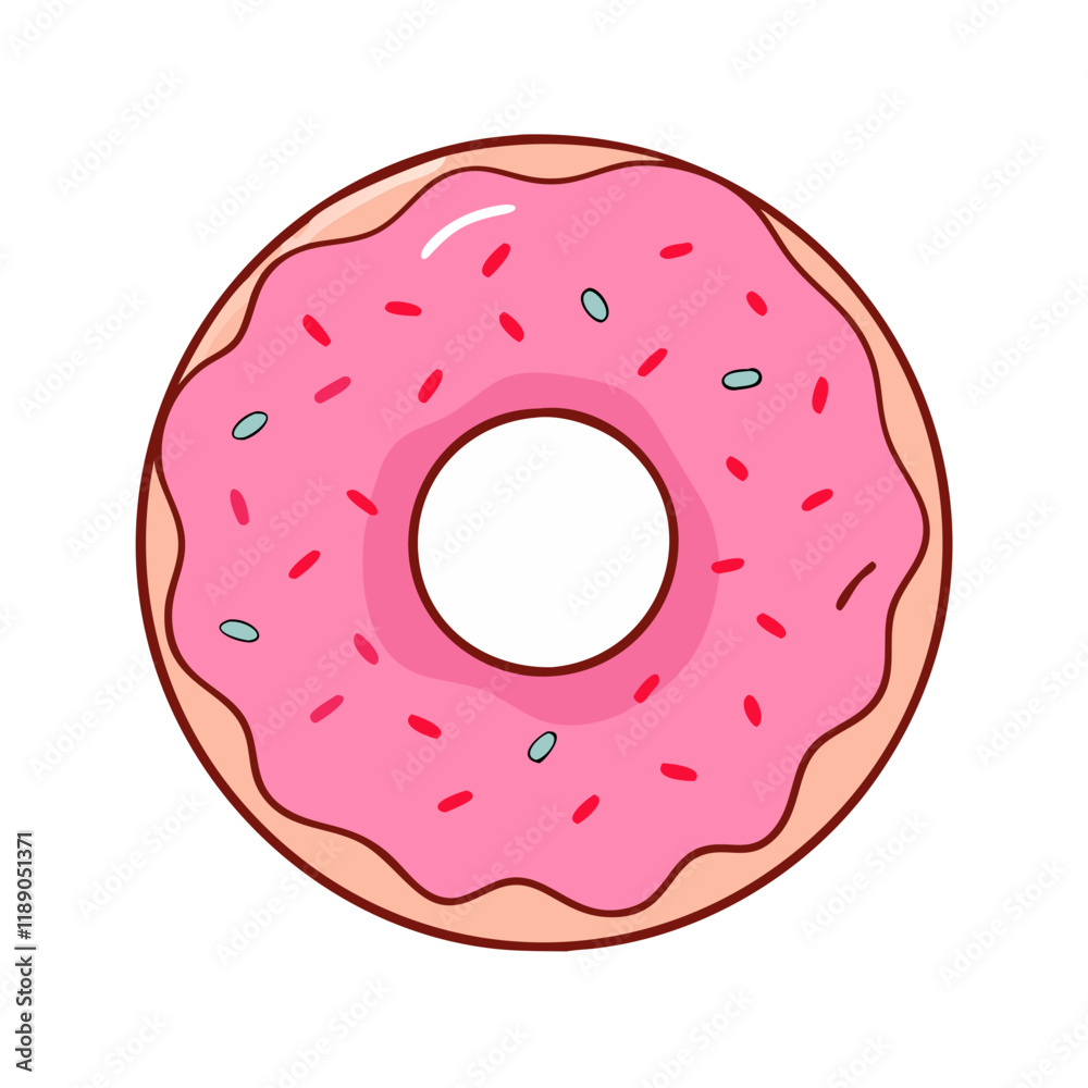 pink frosted doughnut vector icon, pink frosted doughnut vector illustration - simple illustration of pink frosted doughnut, perfect for logos,and pink frosted doughnut -themed designs. pink frosted doughnut vector icon, pink frosted doughnut vector illustration - simple illustration of pink frosted doughnut, perfect for logos,and pink frosted doughnut -themed designs.
