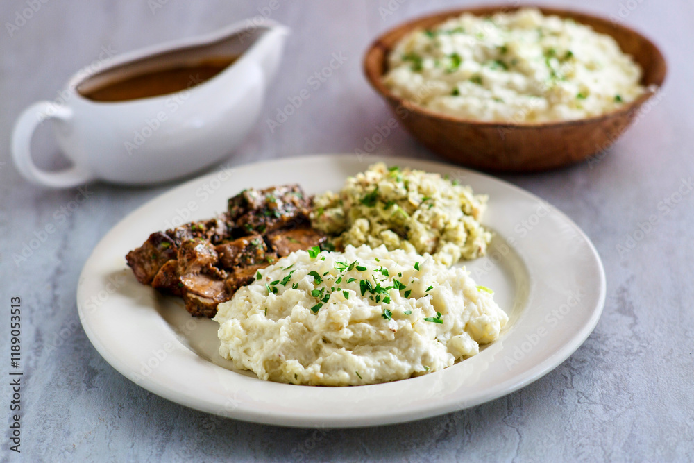 cream cheese mashed potatoes topped with fresh chives cream cheese mashed potatoes topped with fresh chives