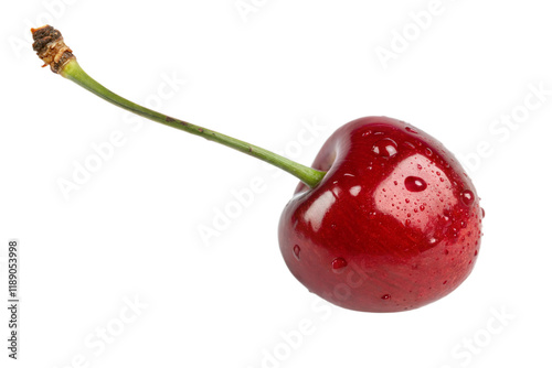 Una cereza aislada