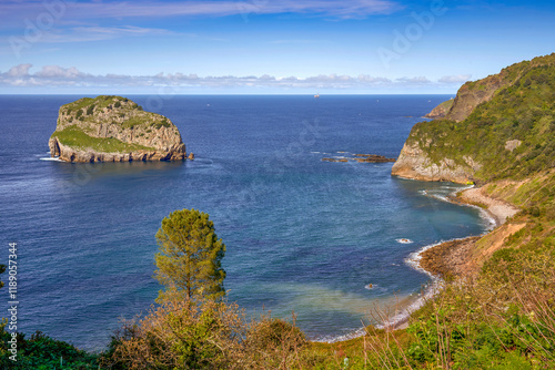 Rocks and flysches of the Bay of Biscay in the Basque Land, Spain photo