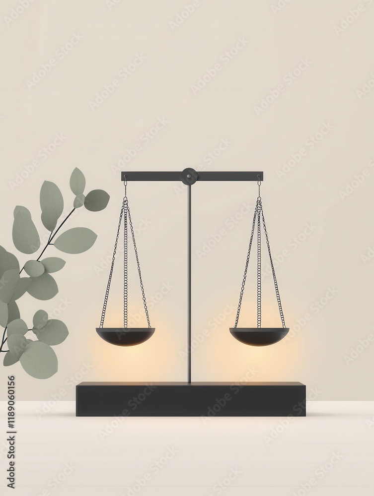 Stylish balance scale symbolizing equity and fairness. Stylish balance scale symbolizing equity and fairness.