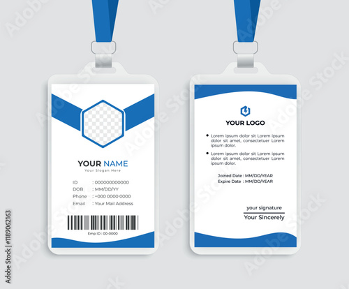 Simple and clean ID card design template