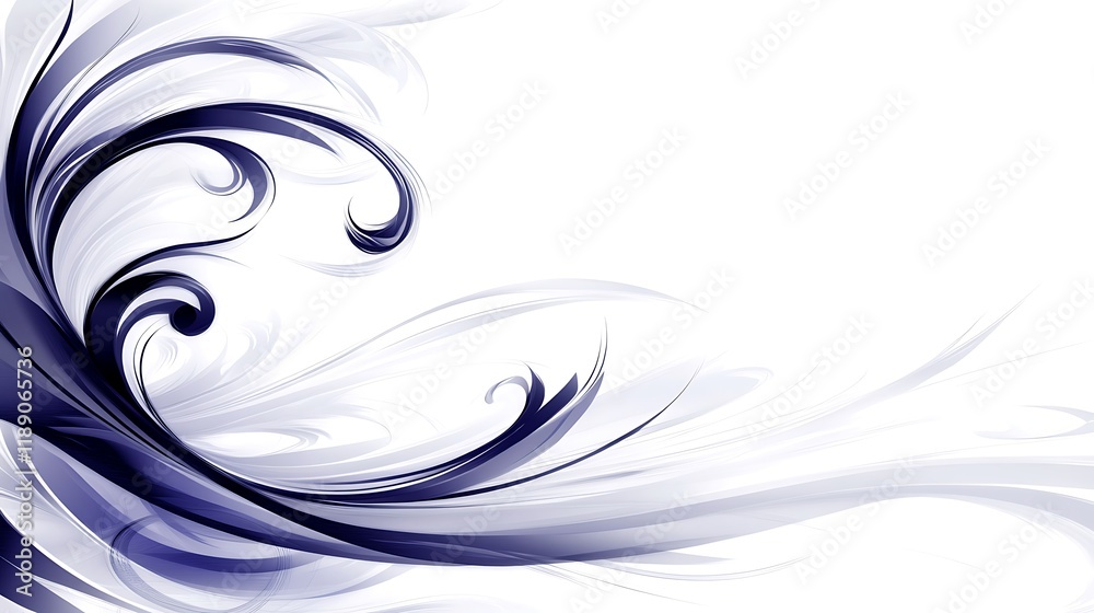 Abstract Swirling Design in Shades of White and Blue Abstract Swirling Design in Shades of White and Blue