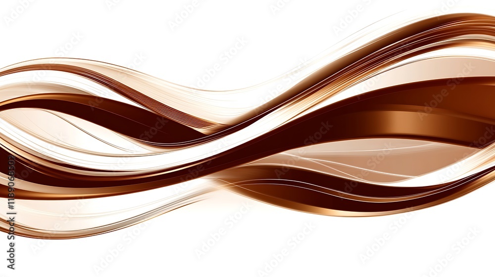 Fototapeta premium Abstract Brown And White Wave Design