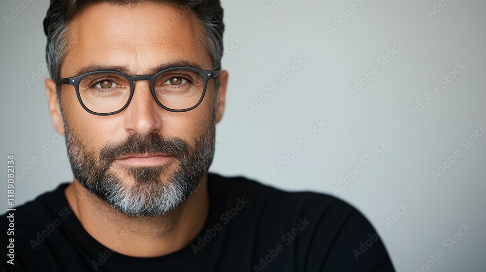 Man with glasses and a beard Man with glasses and a beard