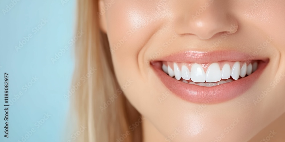 Obraz premium Woman with a white smile