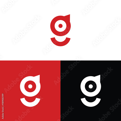 Modern G Letter Eye Vision Logo Design with Minimalist Glimpse Concept