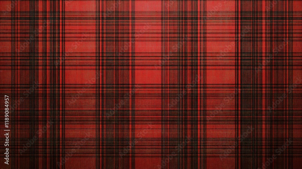 Obraz premium Red Plaid Textured Background for Christmas and Seasonal Designs