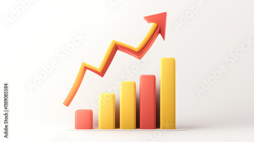 3D data growth chart icon Free Download 3D data growth chart icon - GFXLoad