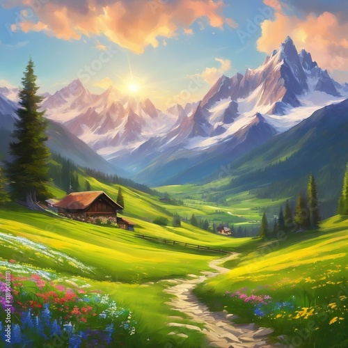 landscape in the summer