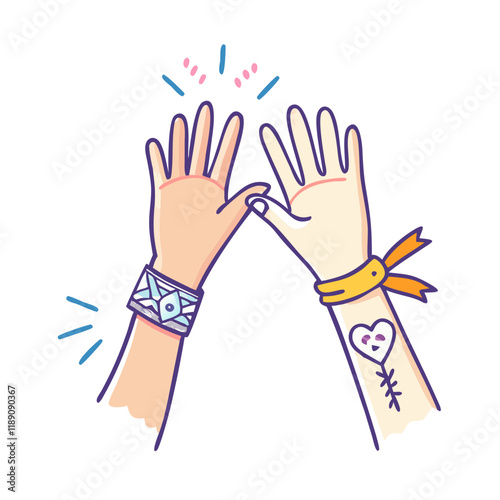 best friend wrist tattoos icon