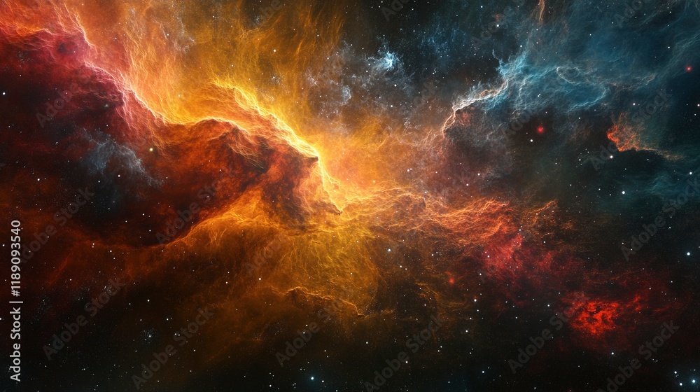 Fototapeta premium beautiful cosmic nebula with abstract color gradation