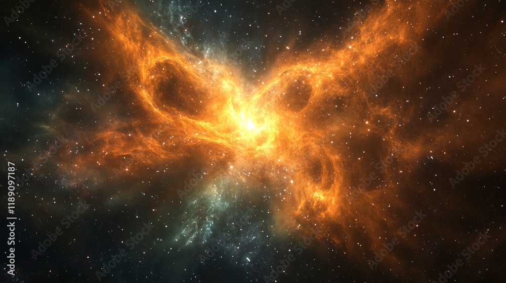 Fototapeta premium beautiful cosmic nebula with abstract color gradation