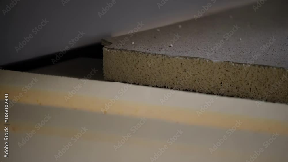 Foundation insulation featuring a layer of rigid foam installed beneath the concrete slab provides thermal resistance and prevents heat loss Foundation insulation featuring a layer of rigid foam installed beneath the concrete slab provides thermal resistance and prevents heat loss