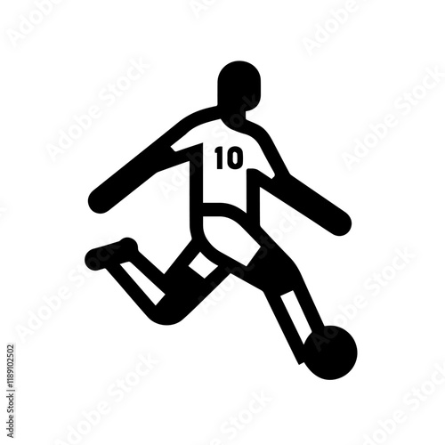 Vector of a soccer player