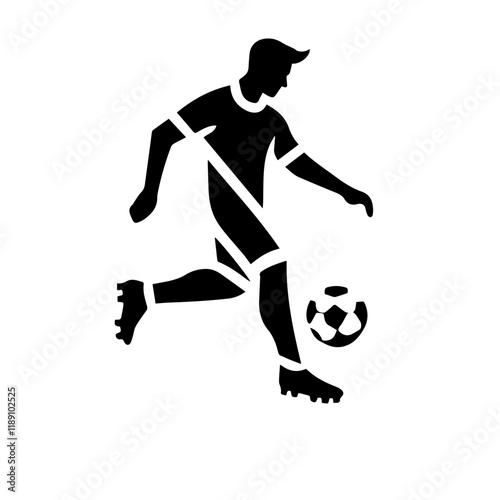 Vector of a soccer player