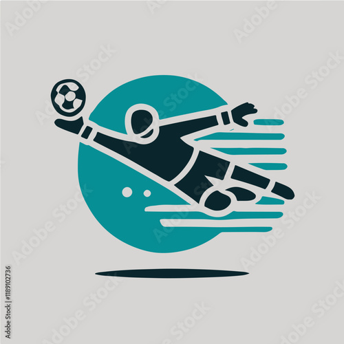 Vector of a soccer player