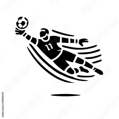 Vector of a soccer player