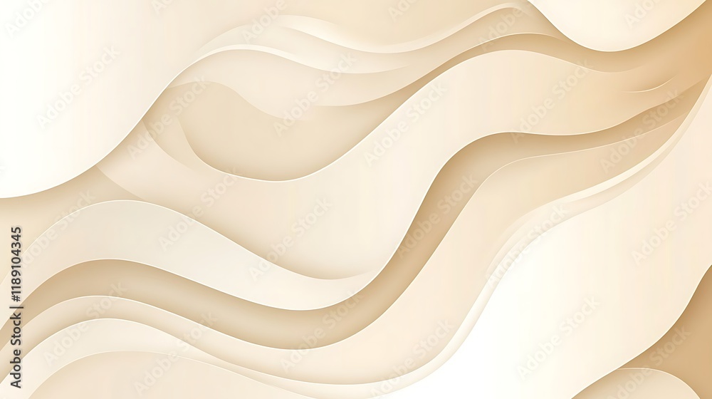 Abstract Beige Waves Smooth Curving Design Abstract Beige Waves Smooth Curving Design