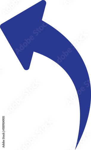 Black arrows icon vector set. Bold arrow symbol curved flat design isolated