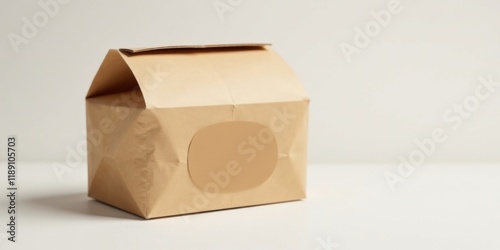 Wallpaper Mural Kraft Paper Bag Mockup with Blank Label for Branding and Packaging Design Torontodigital.ca