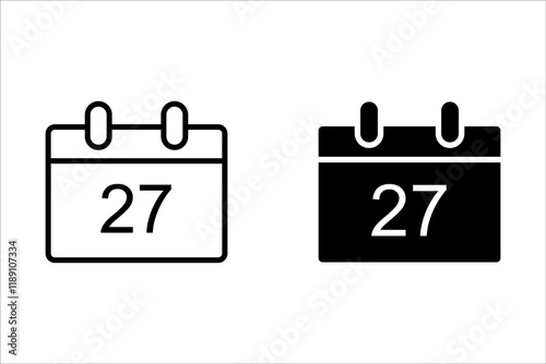 Calendar icons collection 1, 2, 3, 4, 5, 6, 7, 8, 9, 10, 11, 12, 13, 14, 15, 16, 17, 18, 19, 20, 21, 22, 23, 24, 25, 26, 27, 28, 29, 30. All days of yea. Vector illustration