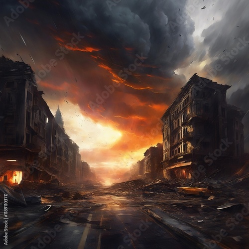 the ruins of the city