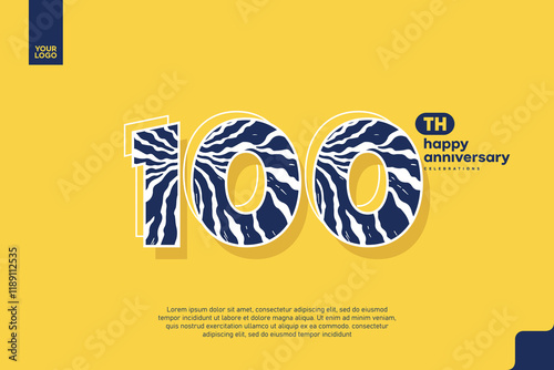 Number 100 logo icon design, 100th birthday logo number, anniversary 100
