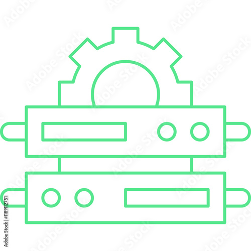 Server Connection Settings icon single vector illustration