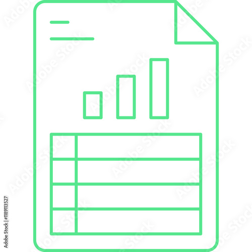 Stats Document icon single vector illustration