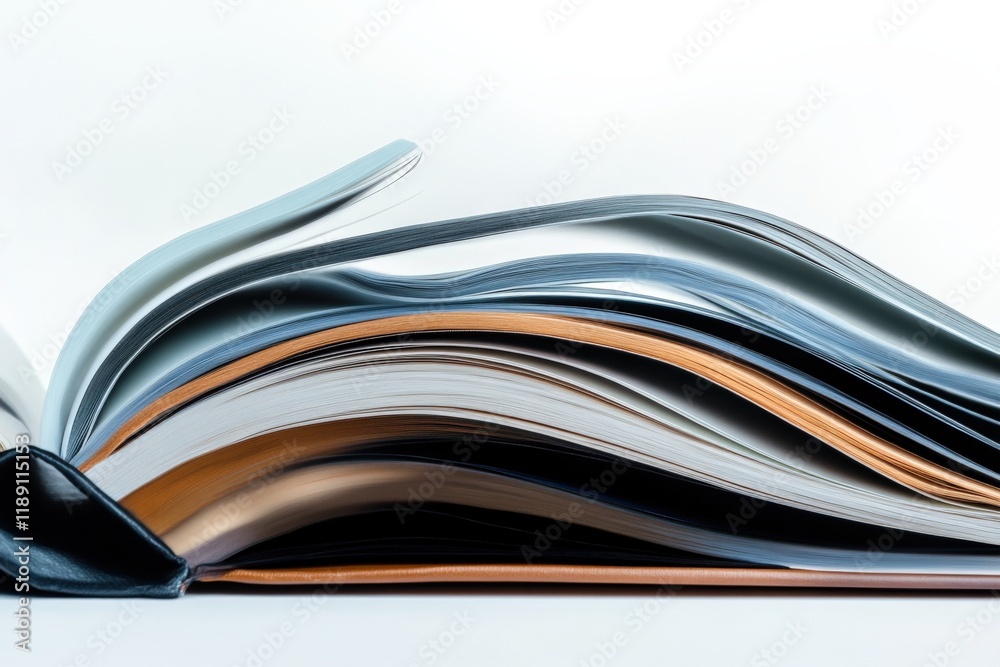 open book with pages turning on white background open book with pages turning on white background