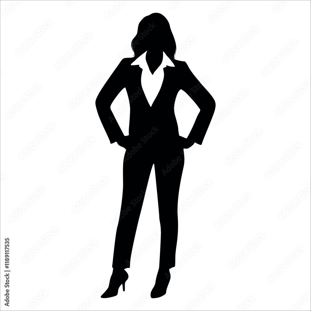 Business Woman or Employee Silhouette vector illustration Business Woman or Employee Silhouette vector illustration