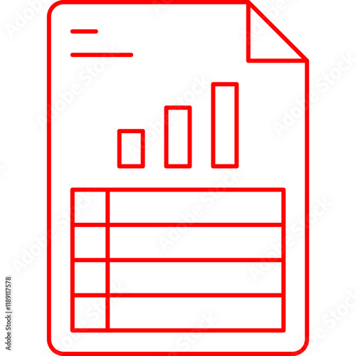 Stats Document icon single vector illustration