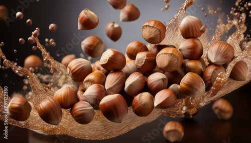 falling hazelnuts
