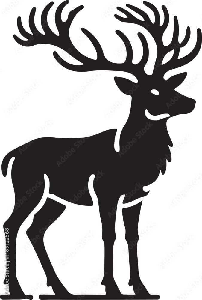 Obraz premium deer silhouette vector