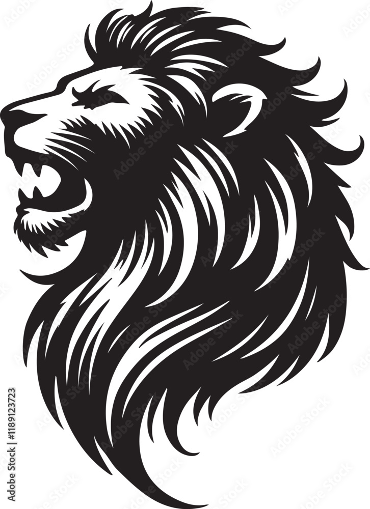 Obraz premium lion head tattoo