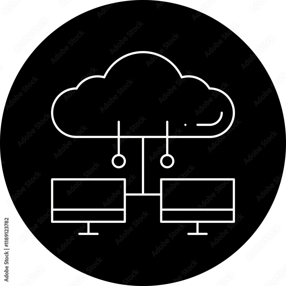 Cloud Connection icon single vector illustration Cloud Connection icon single vector illustration
