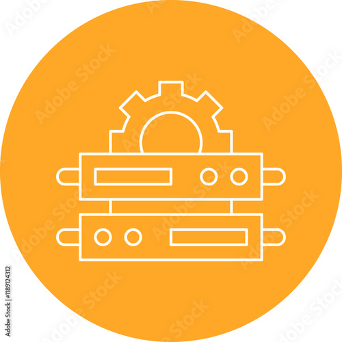 Server Connection Settings icon single vector illustration