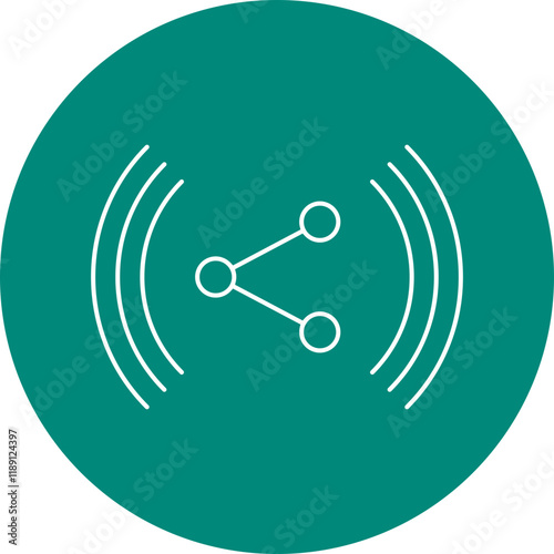 Shared Signals icon single vector illustration