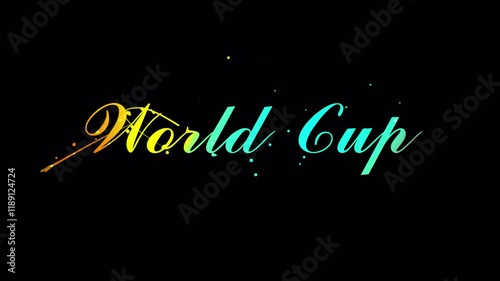 Colorful World Cup Text Animation for Sports Projects